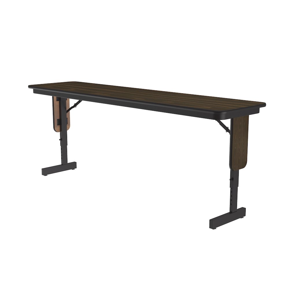 Adjustable Height Laminate Folding Seminar Table with Panel Leg 18x96". Picture 1