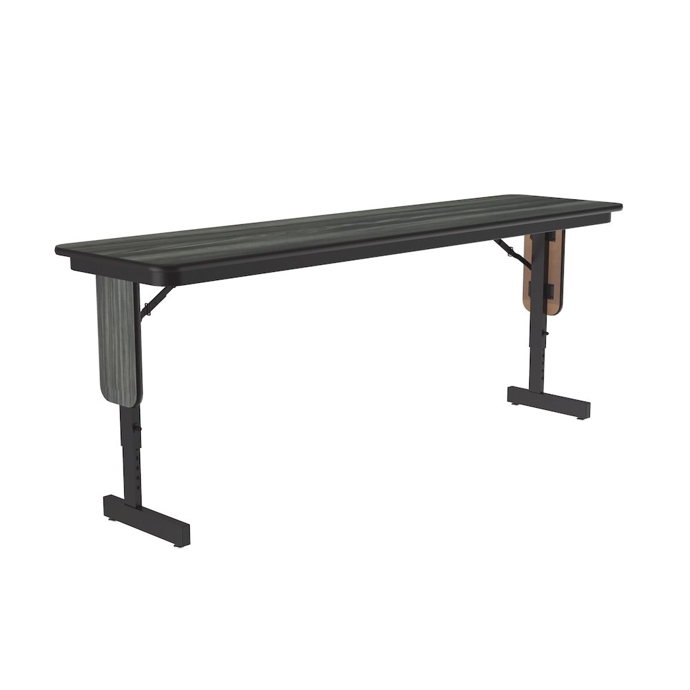 Adjustable Height Deluxe High-Pressure Folding Table with Panel Leg 18x72. Picture 10