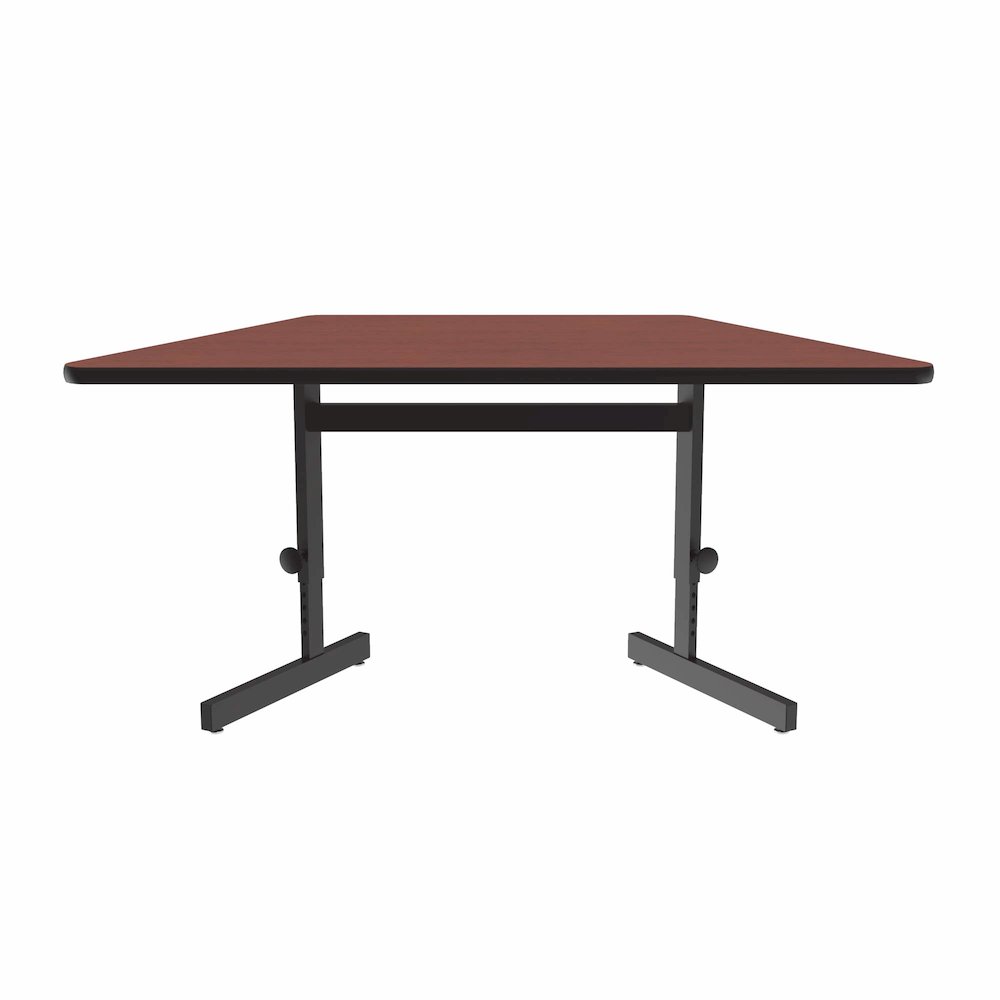 Adjustable Height High-Pressure Top Trapezoid Computer/Student Desk 30x60. Picture 1