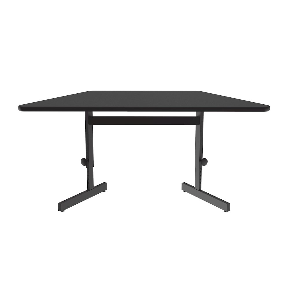Adjustable Height Lamiante Top Trapezoid Computer/Student Desks 30x60". Picture 1