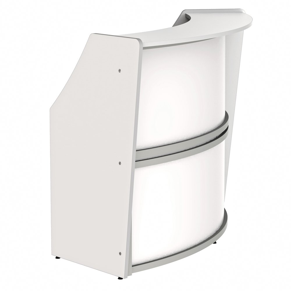 Curve Reception Desk Solid, White. Picture 10