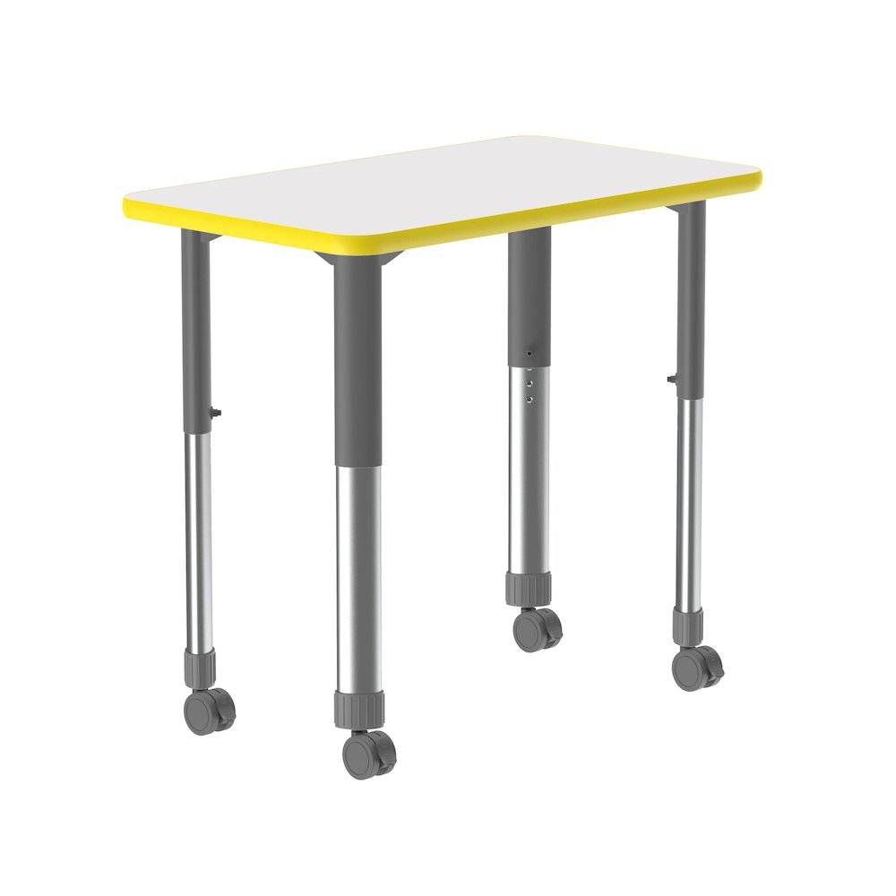 Markerboard-Dry Erase High Pressure Collaborative Desk with Casters 34x20". Picture 6