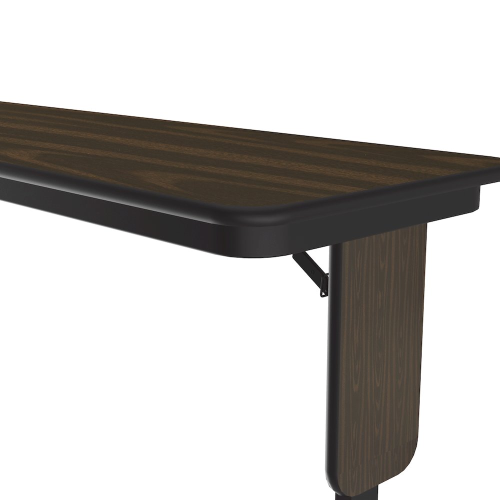 Adjustable Height Laminate Folding Seminar Table with Panel Leg 18x96". Picture 4