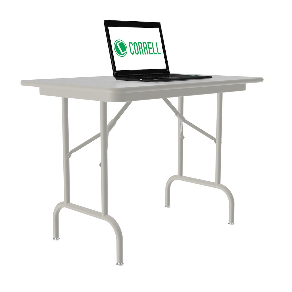 Keyboard Height Melamine Folding Tables 24x48". Picture 6