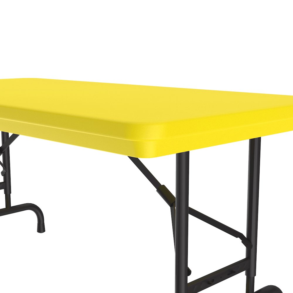 Adjustable Height Commercial Blow-Molded Plastic Folding Table 24x48". Picture 7