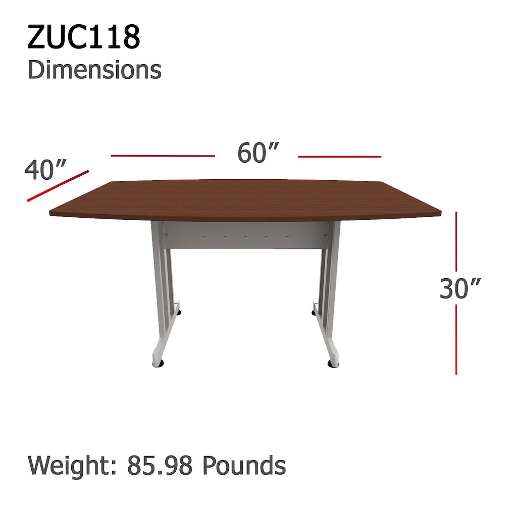 Rectangular Conference Table Cherry / Silver. Picture 6