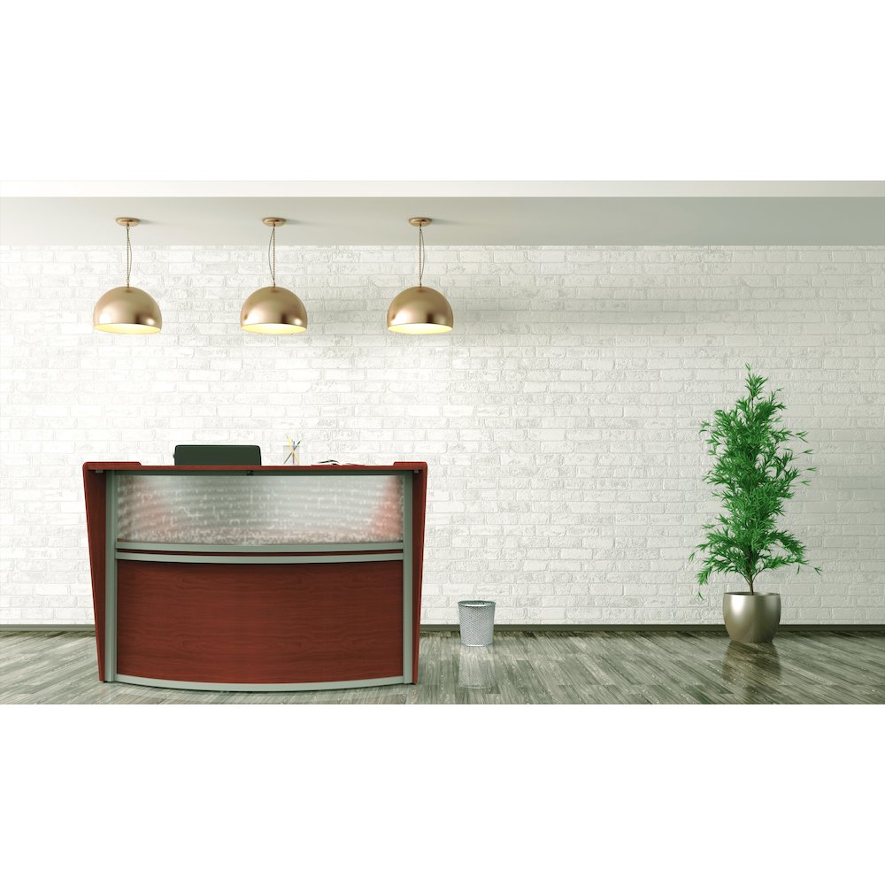 Reception Desk W/ Polycarbonate Cherry. Picture 11