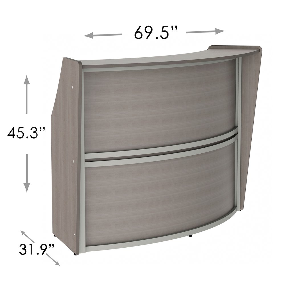 Curve Reception Desk Solid, Ash. Picture 4
