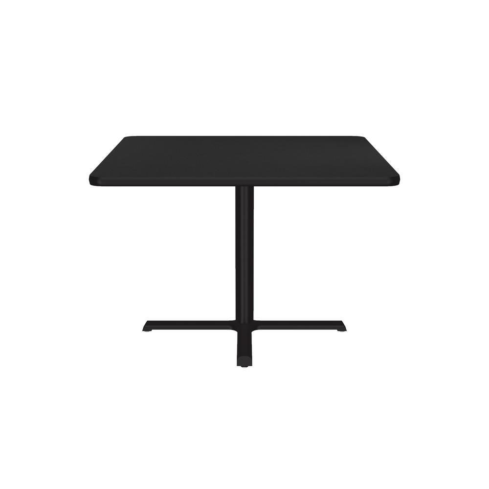 Table Height Commercial Laminate Café and Breakroom Table, 42x42" SQUARE BLACK GRANITE, BLACK. Picture 9