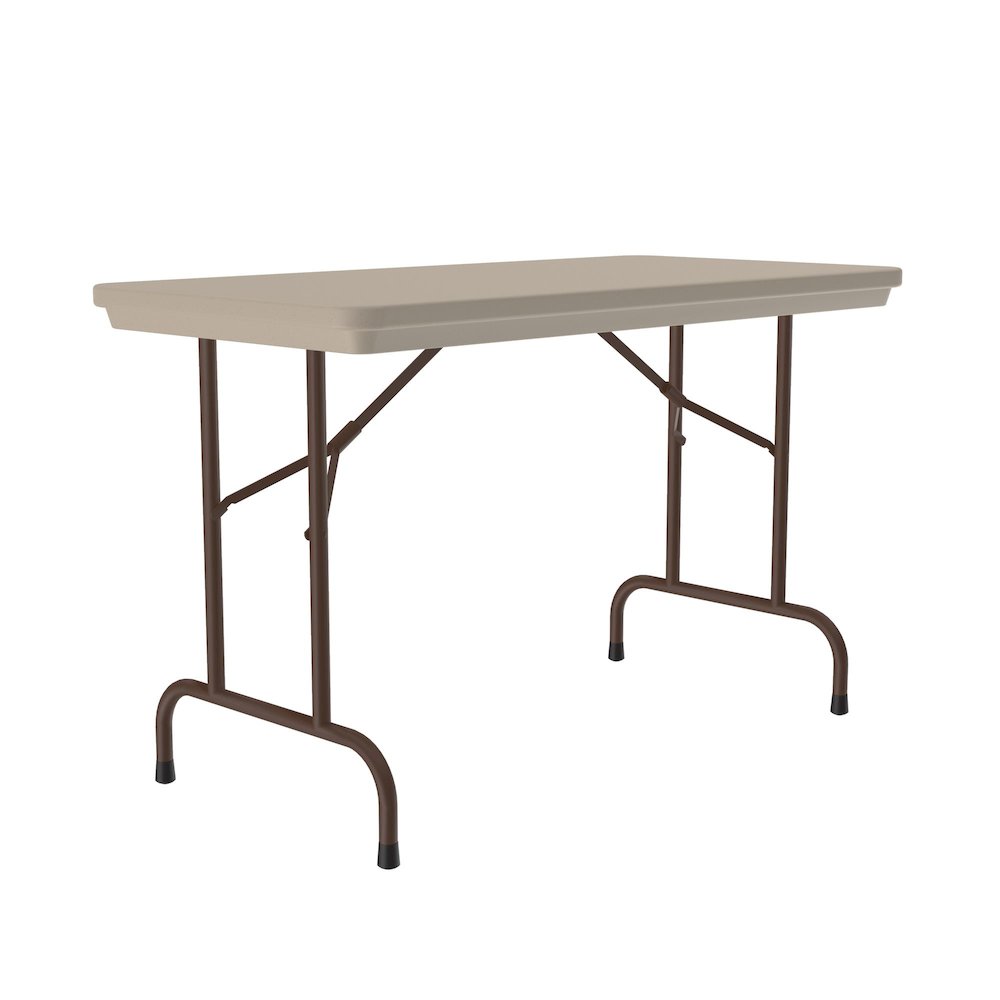 Commercial Blow-Molded Plastic Folding Table 24x48". Picture 1