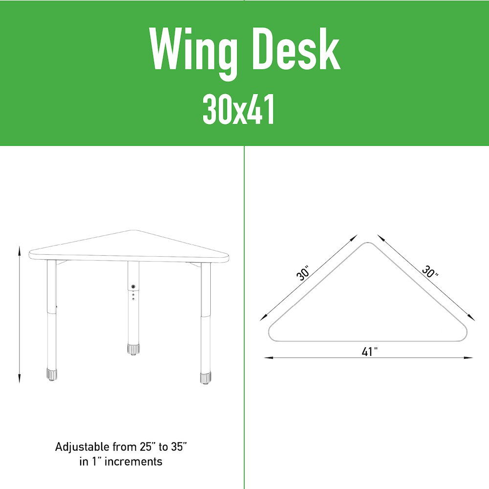 Deluxe High Pressure Collaborative Desk 41x23". Picture 4