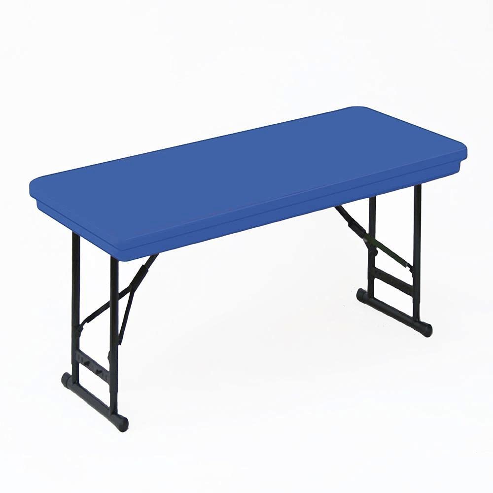 Adjustable Height Commercial Blow-Molded Plastic Folding Table 30x60". Picture 1