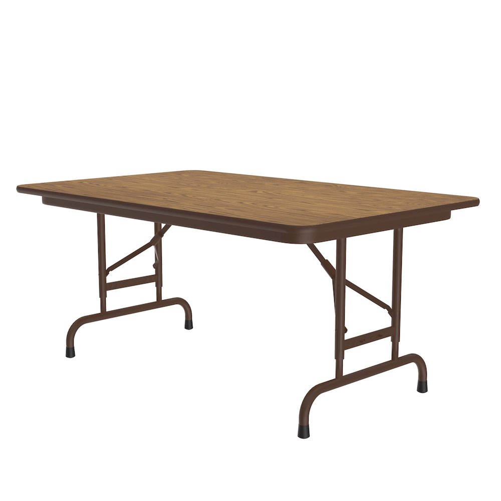 Adjustable Height Thermal Fused Laminate Top Folding Table 30x48". Picture 5