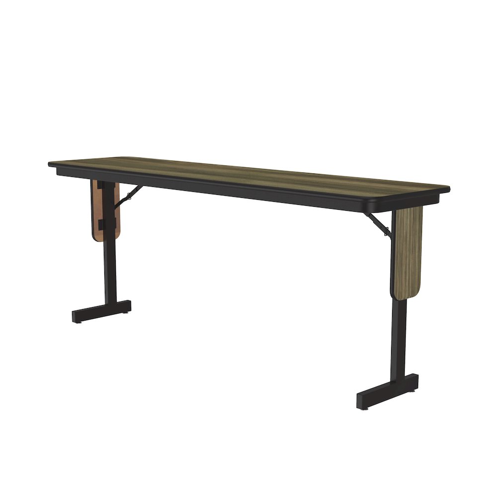 Deluxe High-Pressure Folding Seminar Table with Panel Leg 18x72". Picture 1