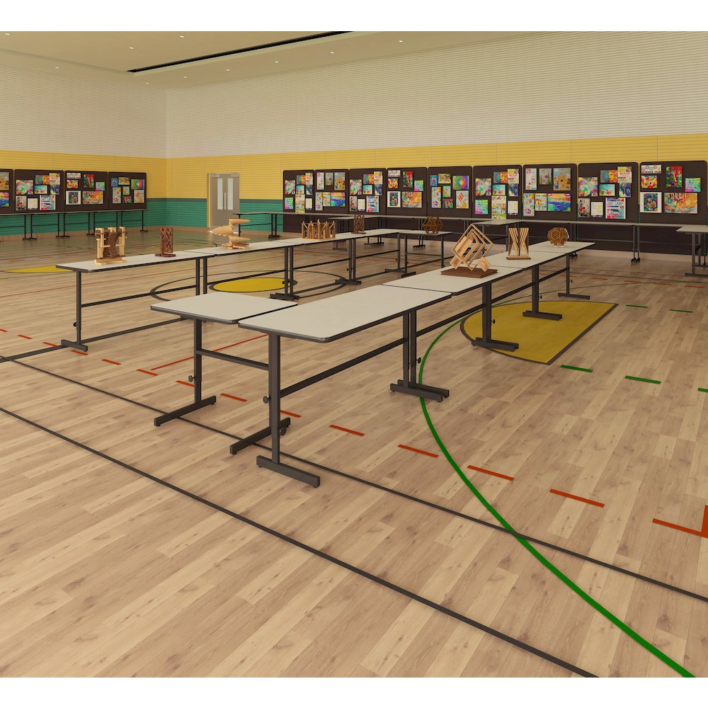 High-Pressure Laminate Top Adjustable Standing  Height Work Station 30x60. Picture 2