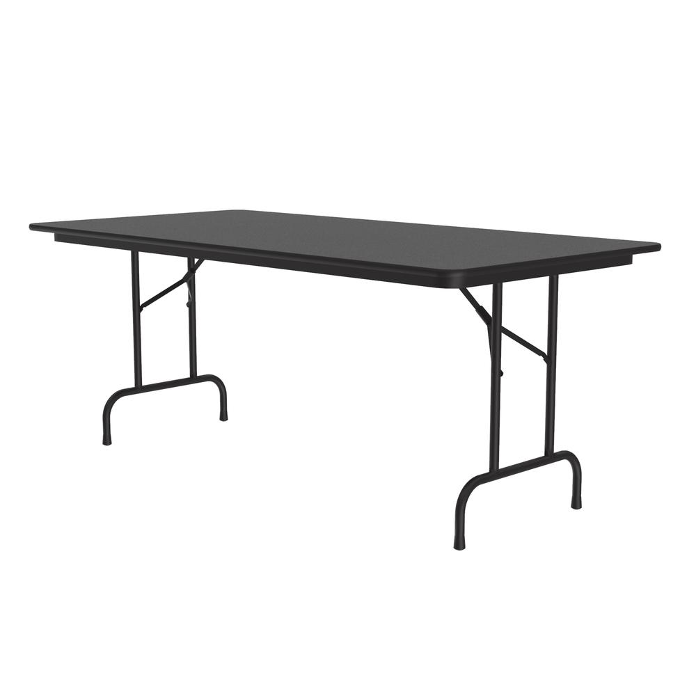 Econoline Melamine Top Folding Table, 36x72" RECTANGULAR, BLACK GRANITE BLACK. Picture 1