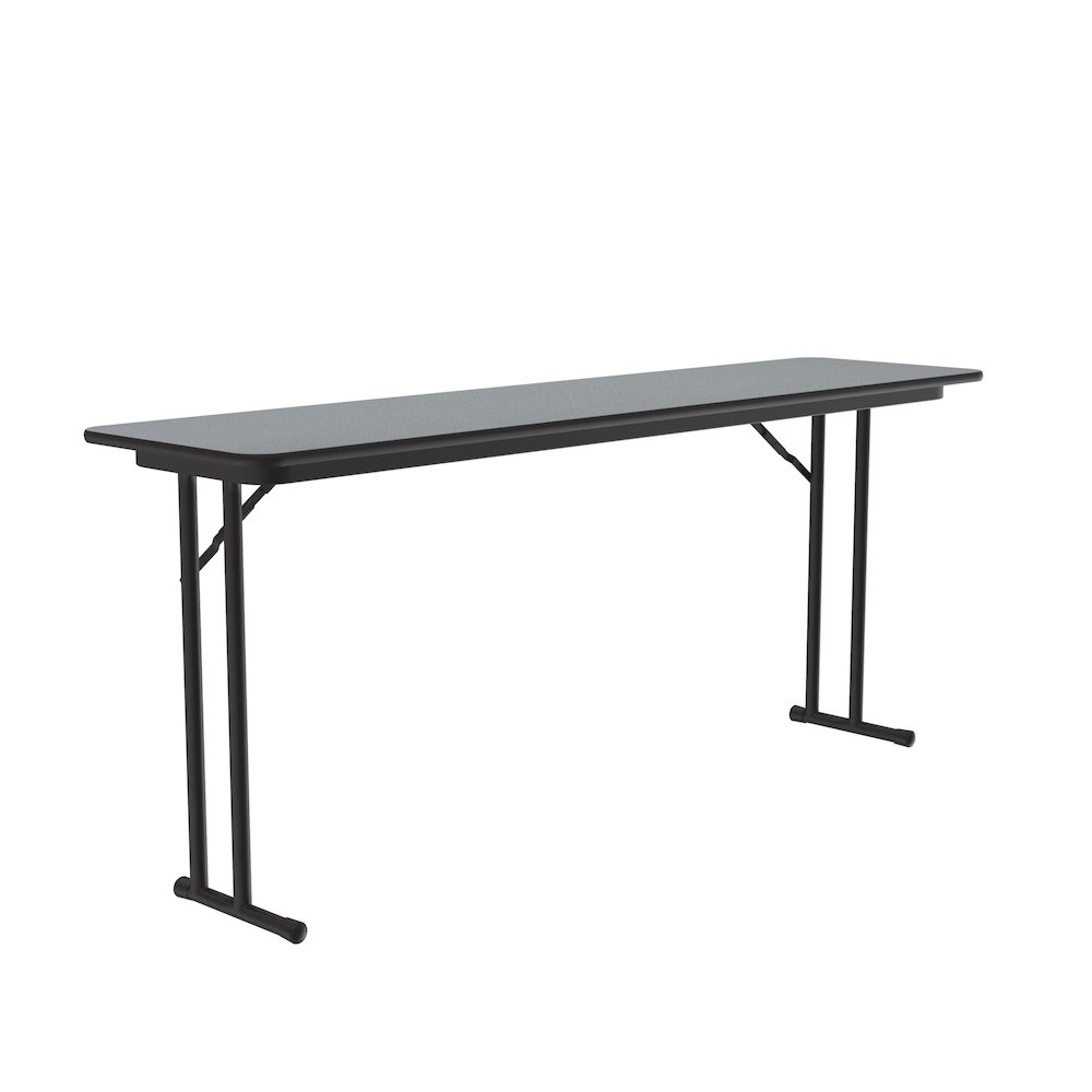 Deluxe High-Pressure Folding Seminar Table with Off-Set Leg 18x60". Picture 1