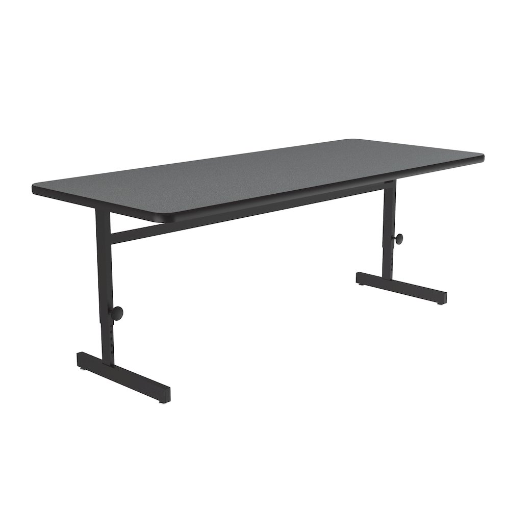 Adjustable Height High-Pressure Top Trapezoid Computer/Student Desk 30x60. Picture 7