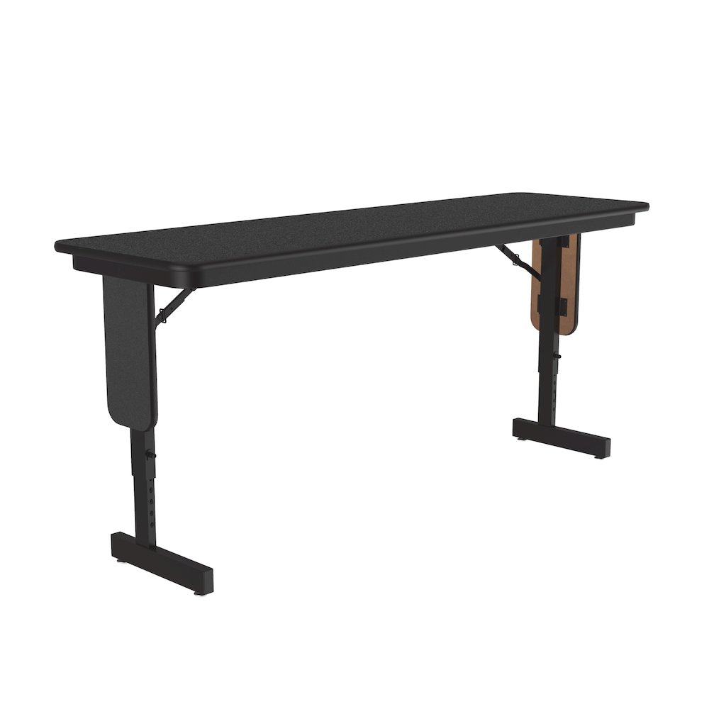 Adjustable Height Deluxe High-Pressure Folding Table with Panel Leg 18x60. Picture 1