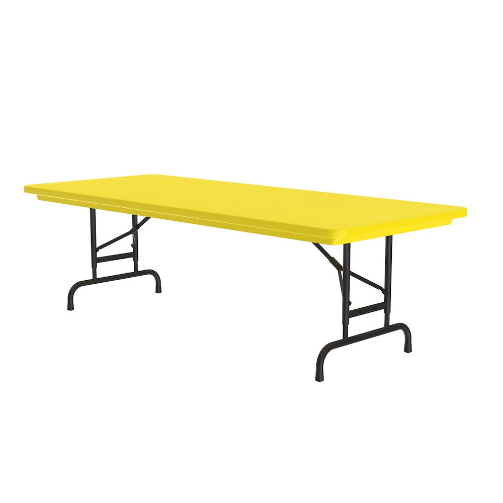 Adjustable Height Commercial Blow-Molded Plastic Folding Table 30x60". Picture 9
