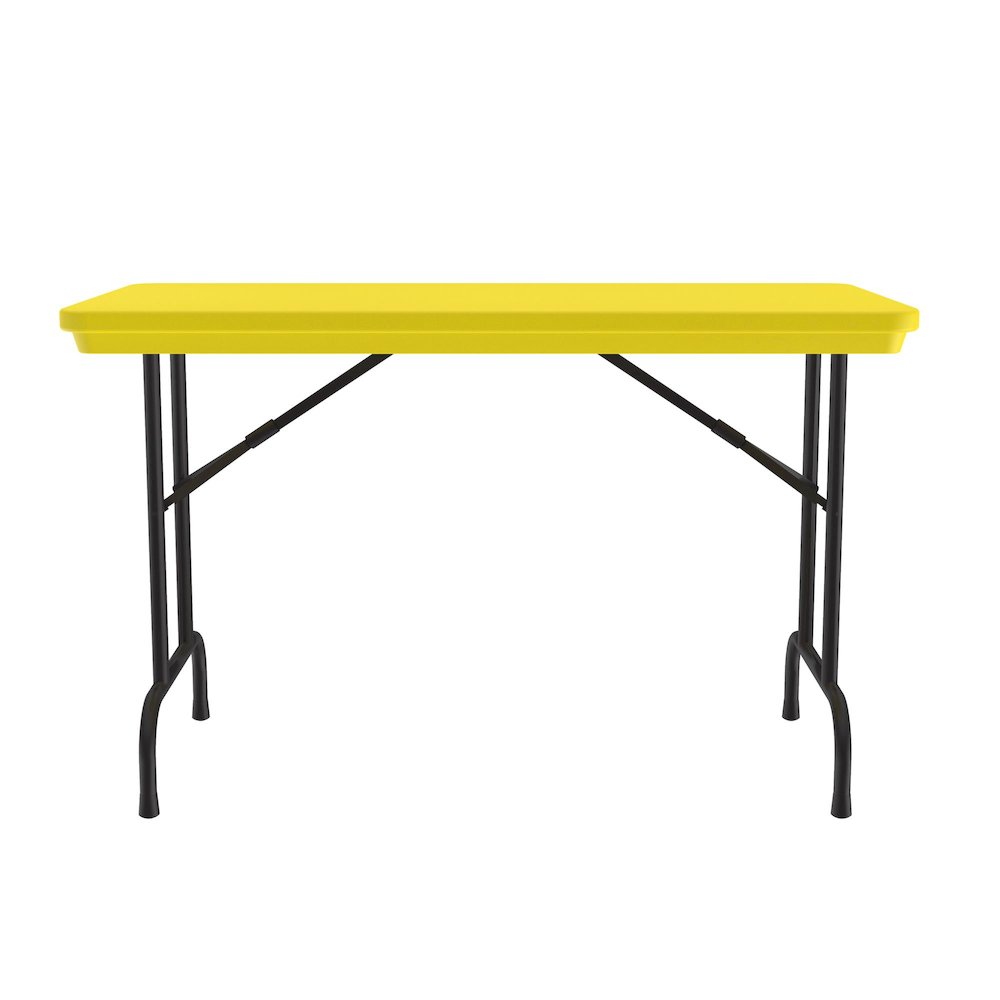 Commercial Blow-Molded Plastic Folding Table 24x48". Picture 4
