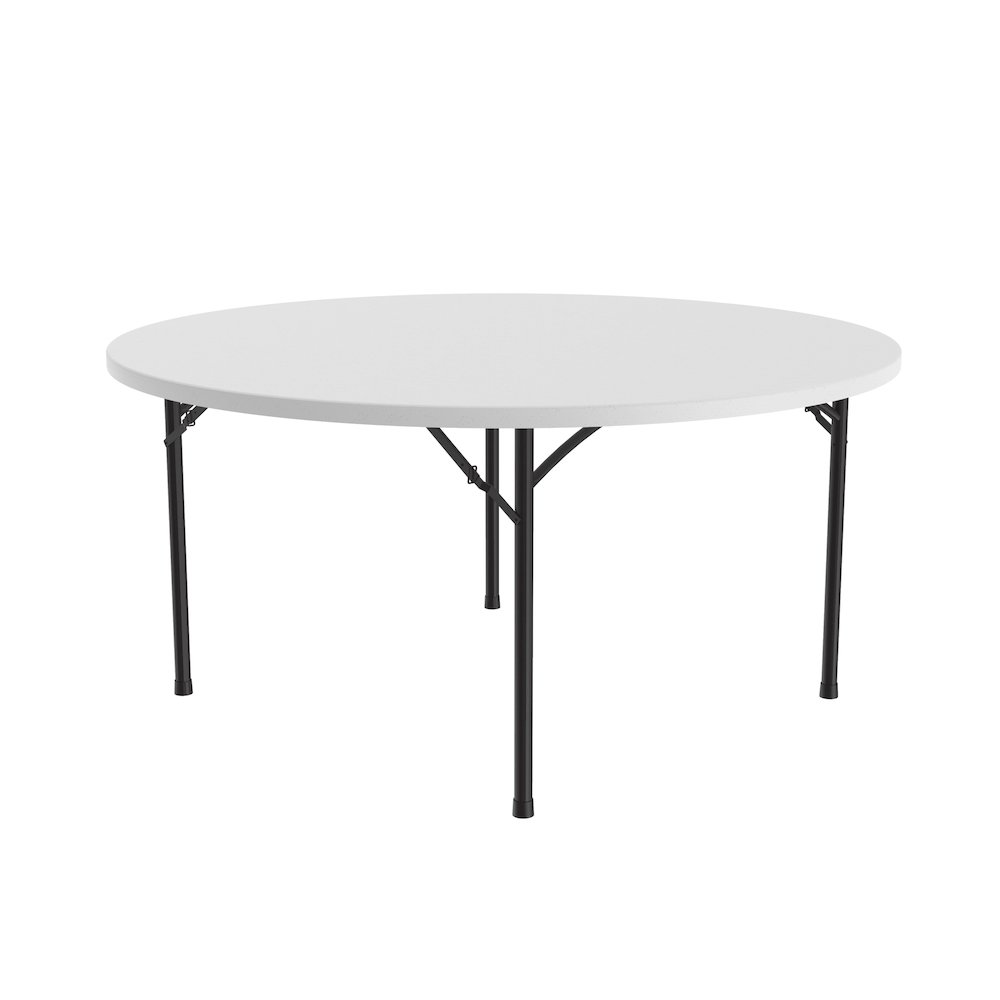 Economy Blow-Molded Plastic Folding Table 48x48". Picture 1