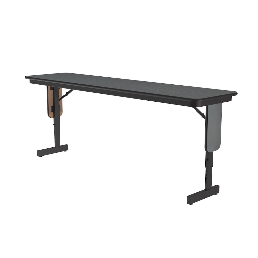 Adjustable Height Deluxe High-Pressure Folding Table with Panel Leg 18x96. Picture 1