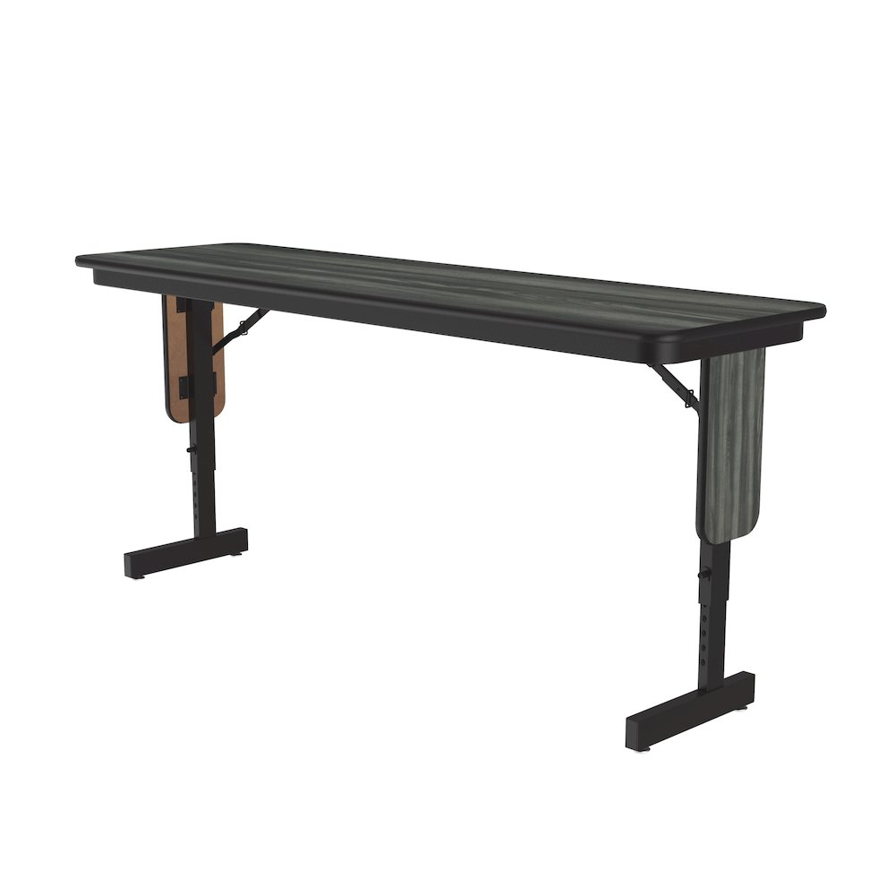 Adjustable Height Deluxe High-Pressure Folding Table with Panel Leg 18x60. Picture 1
