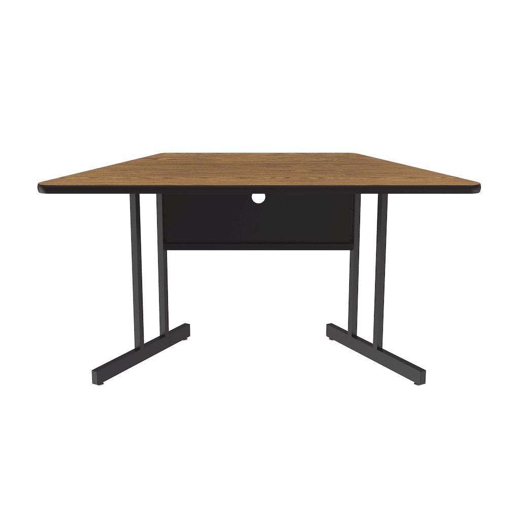Desk Height Deluxe HIgh-Pressure Top Trapezoid Computer/Student Desks 30x60". Picture 1