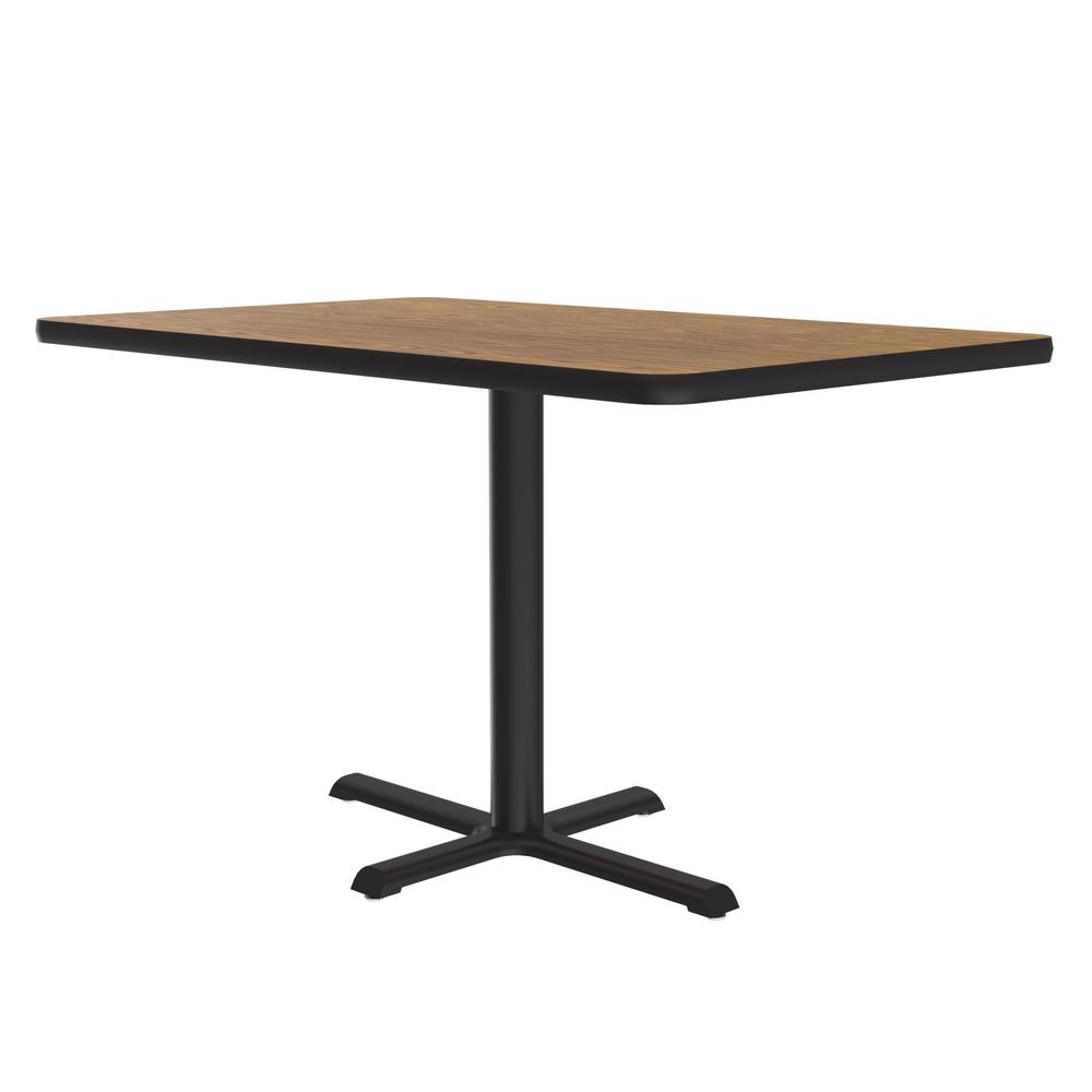 Table Height Thermal Fused Laminate Café and Breakroom Table, 30x42", RECTANGULAR, MEDIUM OAK BLACK. Picture 2