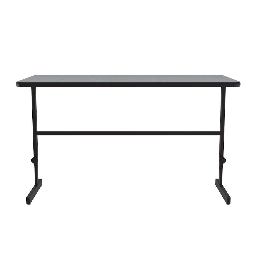 High-Pressure Laminate Top Adjustable Standing  Height Work Station 30x60. Picture 5