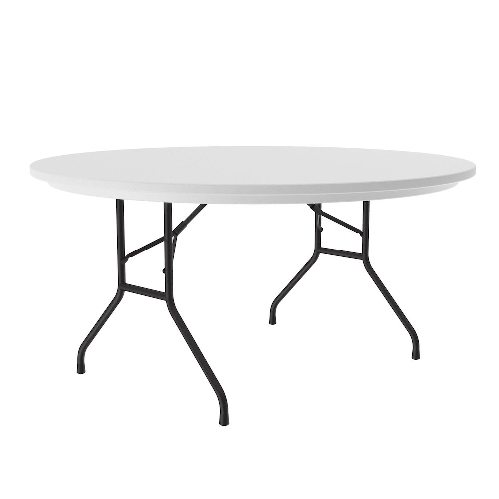 Commercial Blow-Molded Plastic Folding Table 60x60". Picture 1
