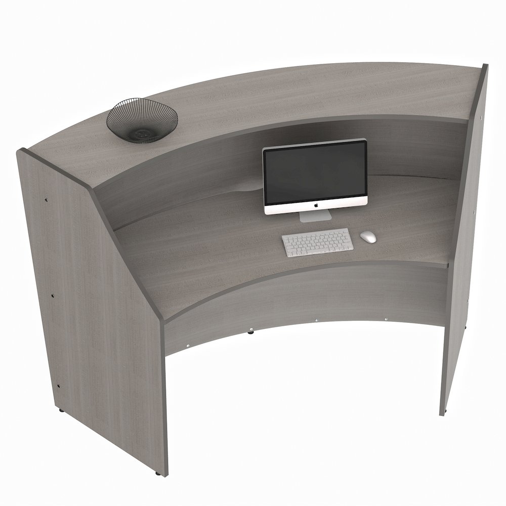 Curve Reception Desk Solid, Ash. Picture 3