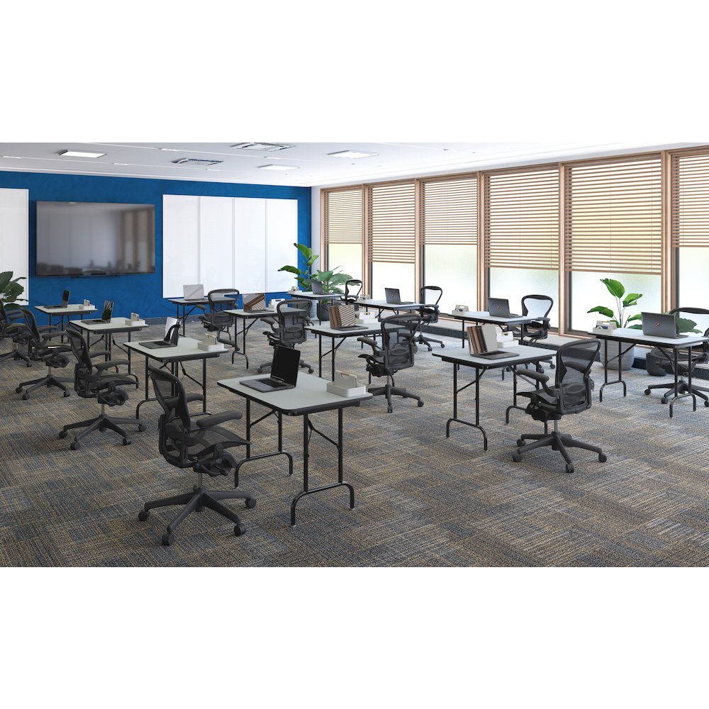 Adjustable Height Thermal Fused Laminate Top Folding Table 30x60". Picture 23