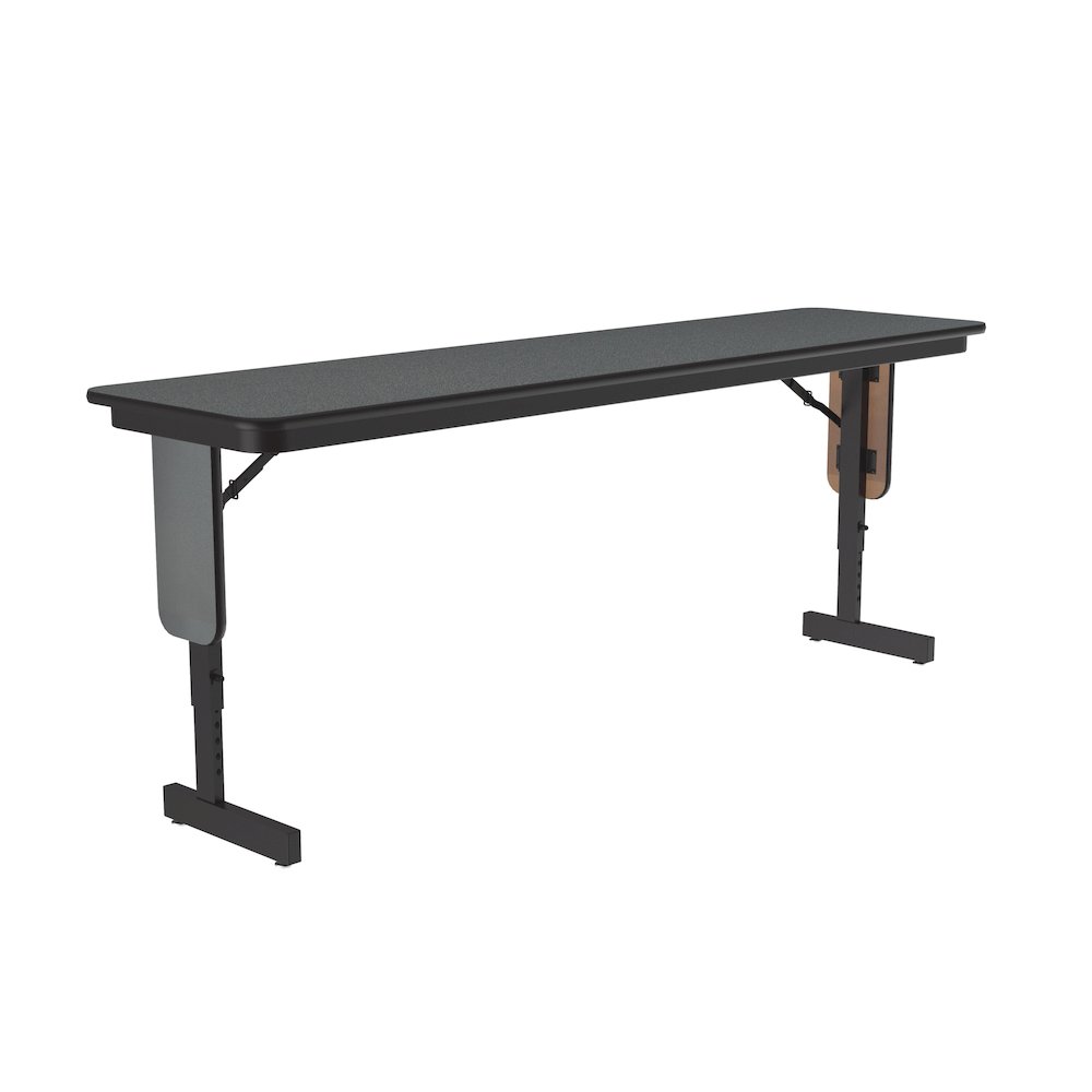 Adjustable Height Deluxe High-Pressure Folding Table with Panel Leg 18x96. Picture 5