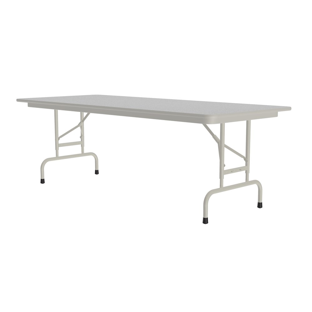 Adjustable Height Econoline Melamine Top Folding Table 30x60". Picture 1