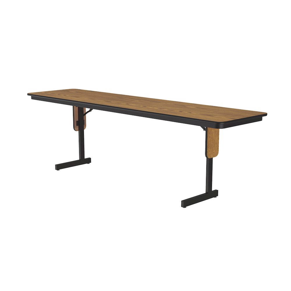Deluxe High-Pressure Folding Seminar Table with Panel Leg 24x96". Picture 1