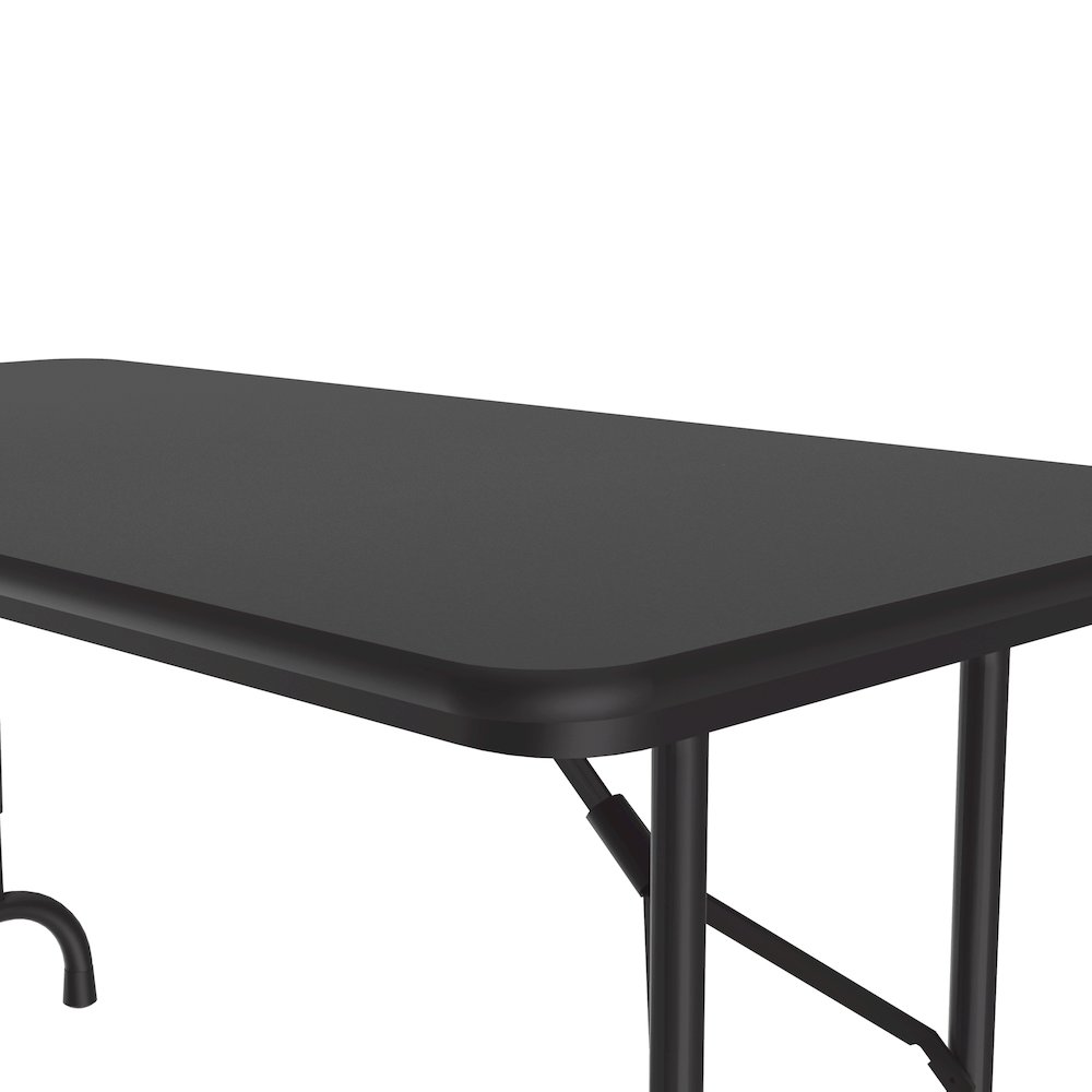 Adjustable Height Thermal Fused Laminate Top Folding Table 24x48". Picture 4
