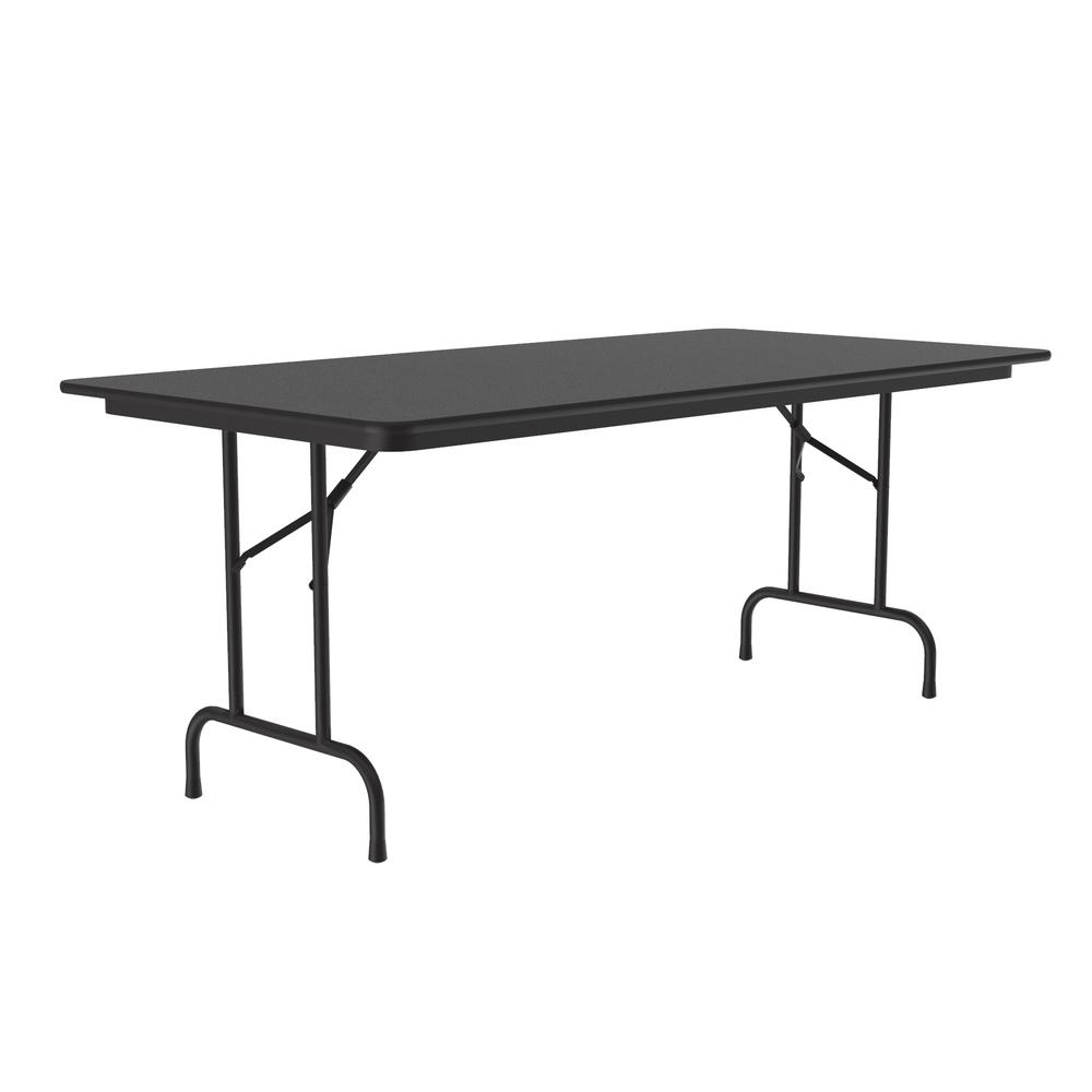 Econoline Melamine Top Folding Table, 36x72" RECTANGULAR, BLACK GRANITE BLACK. Picture 3