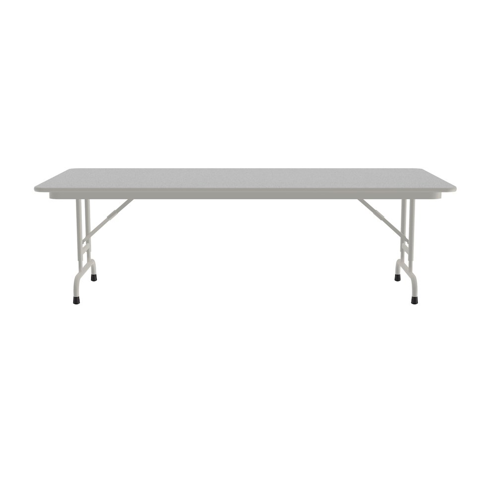 Adjustable Height Econoline Melamine Top Folding Table 36x96". Picture 4