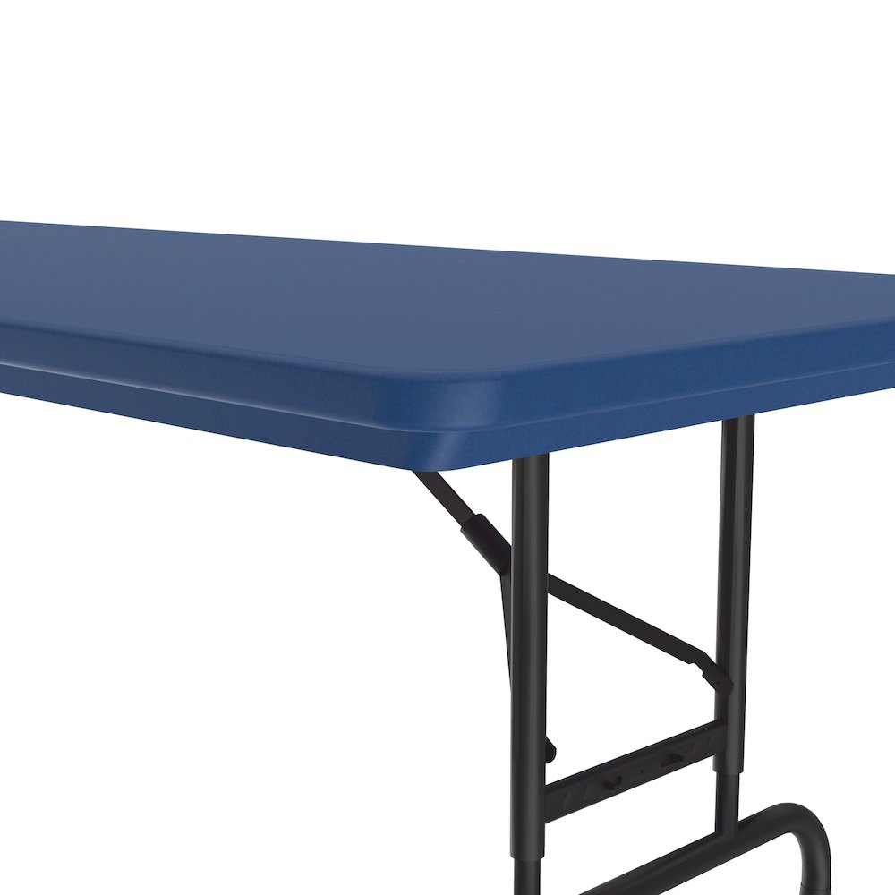 Adjustable Height Commercial Blow-Molded Plastic Folding Table 30x72". Picture 8