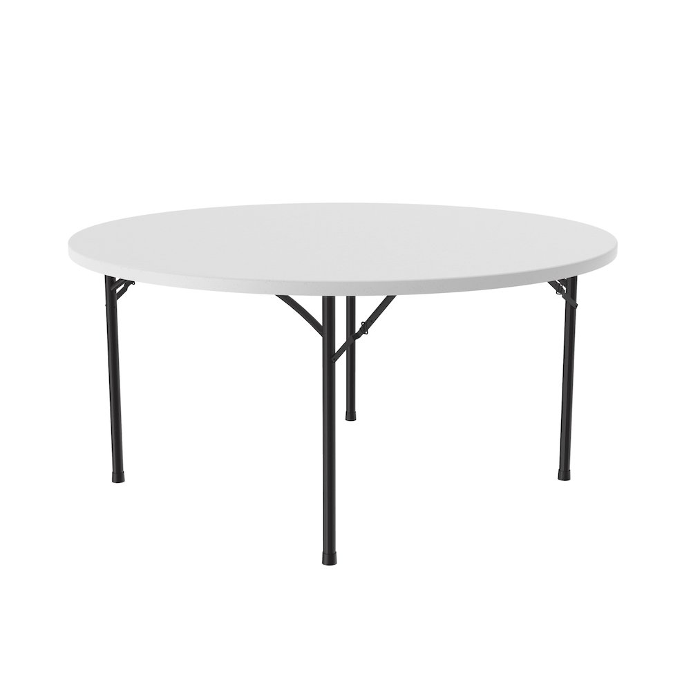 Economy Blow-Molded Plastic Folding Table 60x60". Picture 1