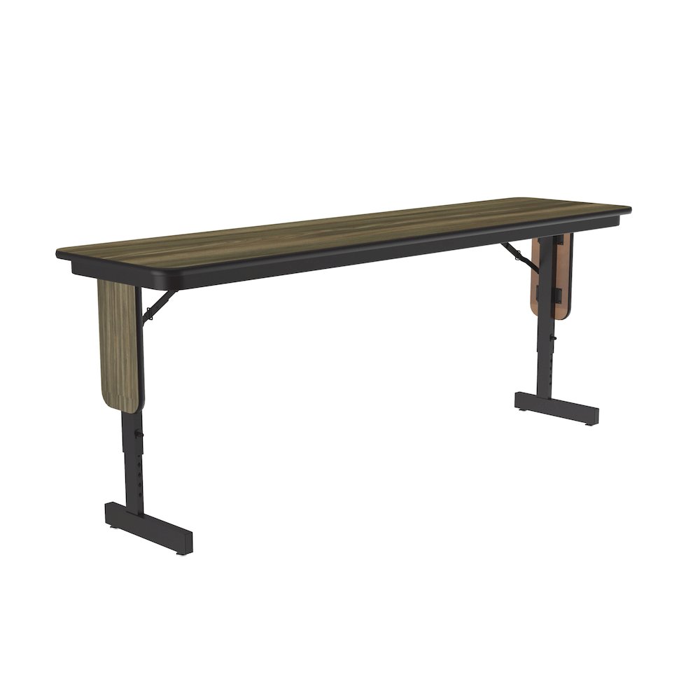 Adjustable Height Deluxe High-Pressure Folding Table with Panel Leg 18x72. Picture 1