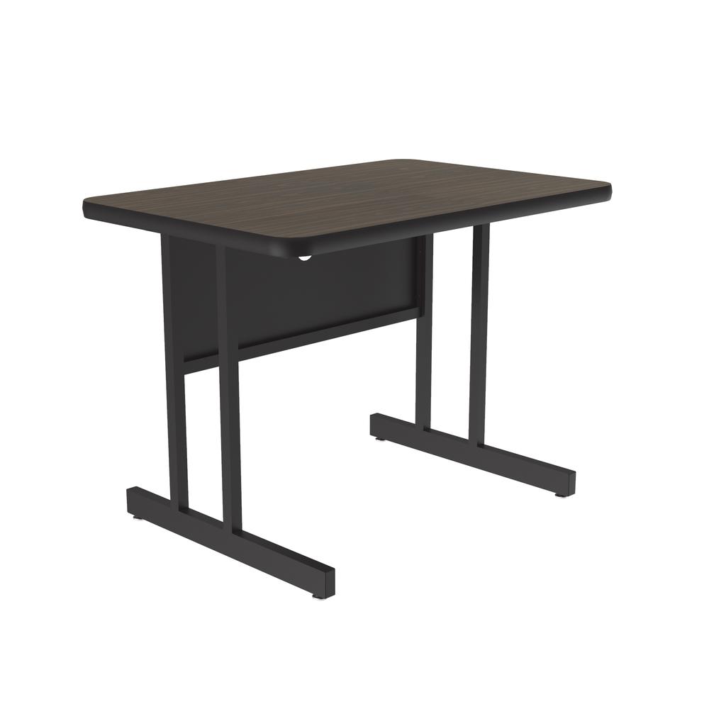 Keyboard Height Deluxe High-Pressure Top Computer/Student Desks , 24x48" RECTANGULAR WALNUT, BLACK. Picture 7