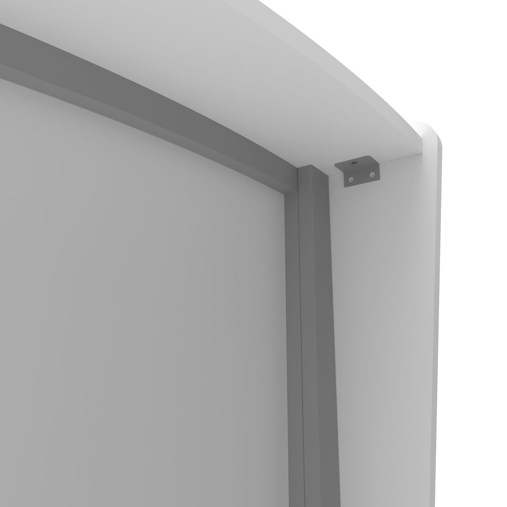 Curve Reception Desk Solid, White. Picture 3