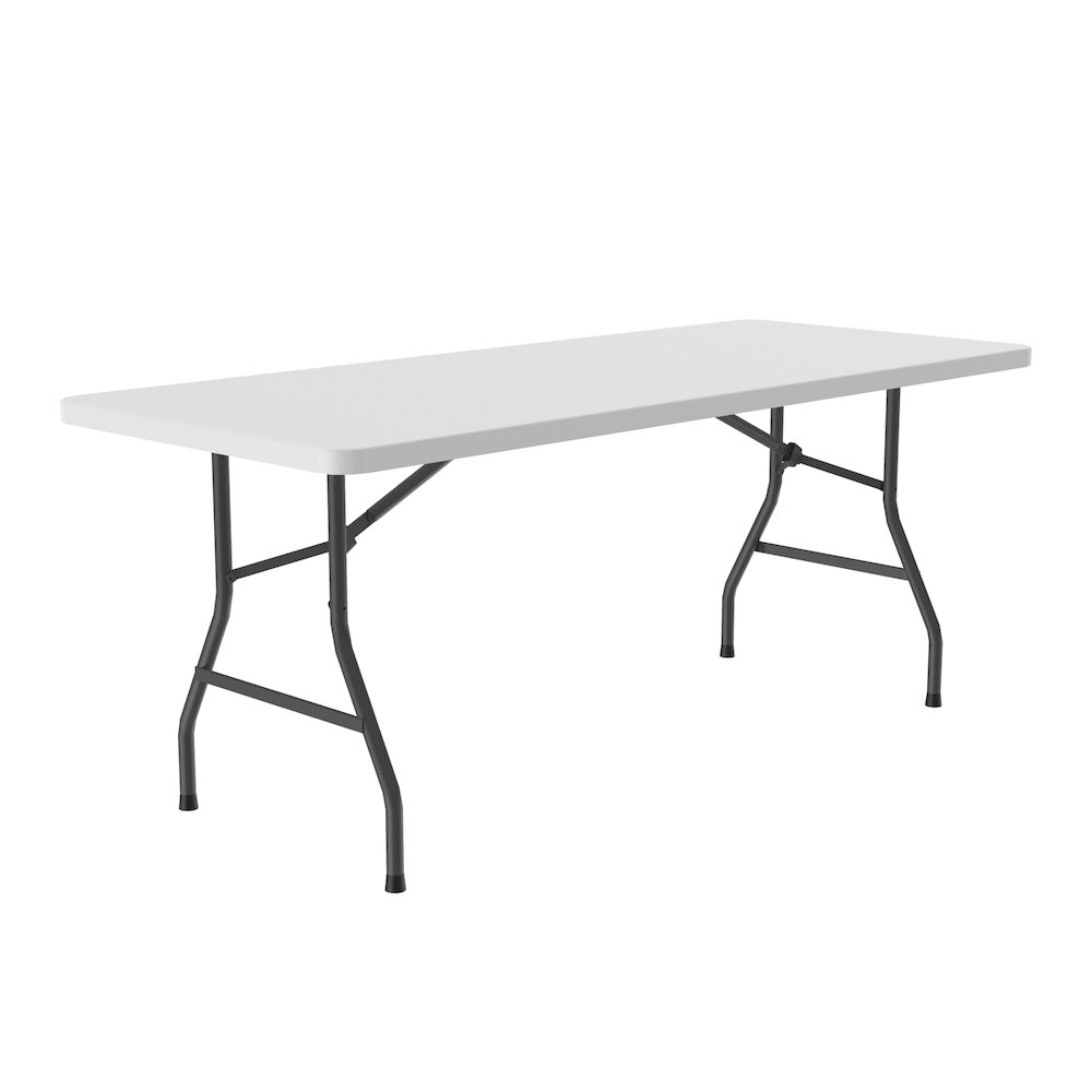 Economy Blow-Molded Plastic Folding Table 30x60". Picture 8
