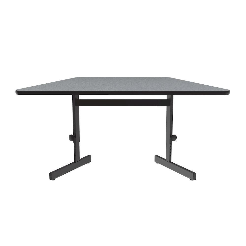 Adjustable Height Lamiante Top Trapezoid Computer/Student Desks 30x60". Picture 1