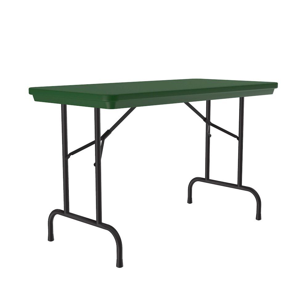 Commercial Blow-Molded Plastic Folding Table 24x48". Picture 1