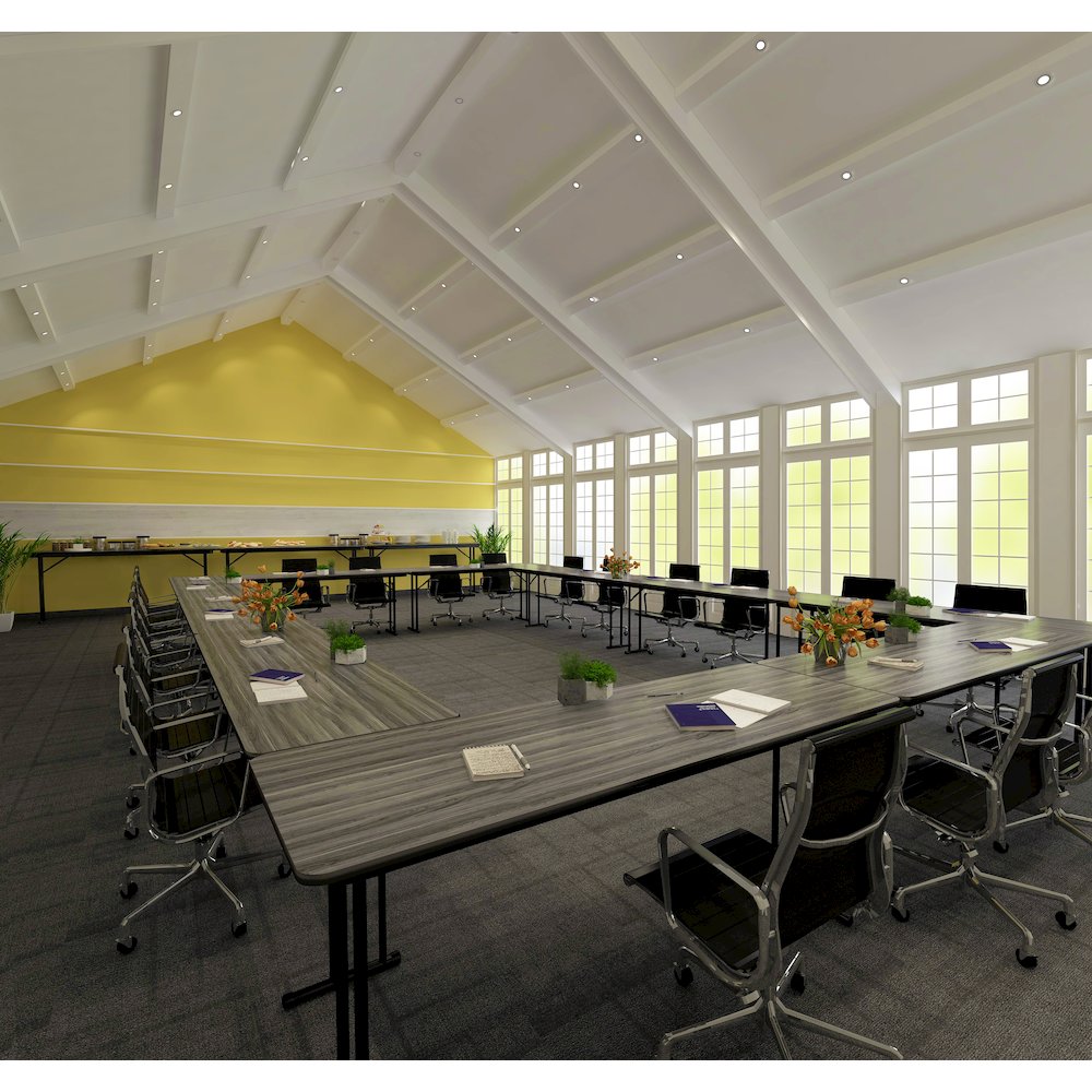 Commercial Laminate Folding Seminar Table with Off-Set Leg 24x72". Picture 21