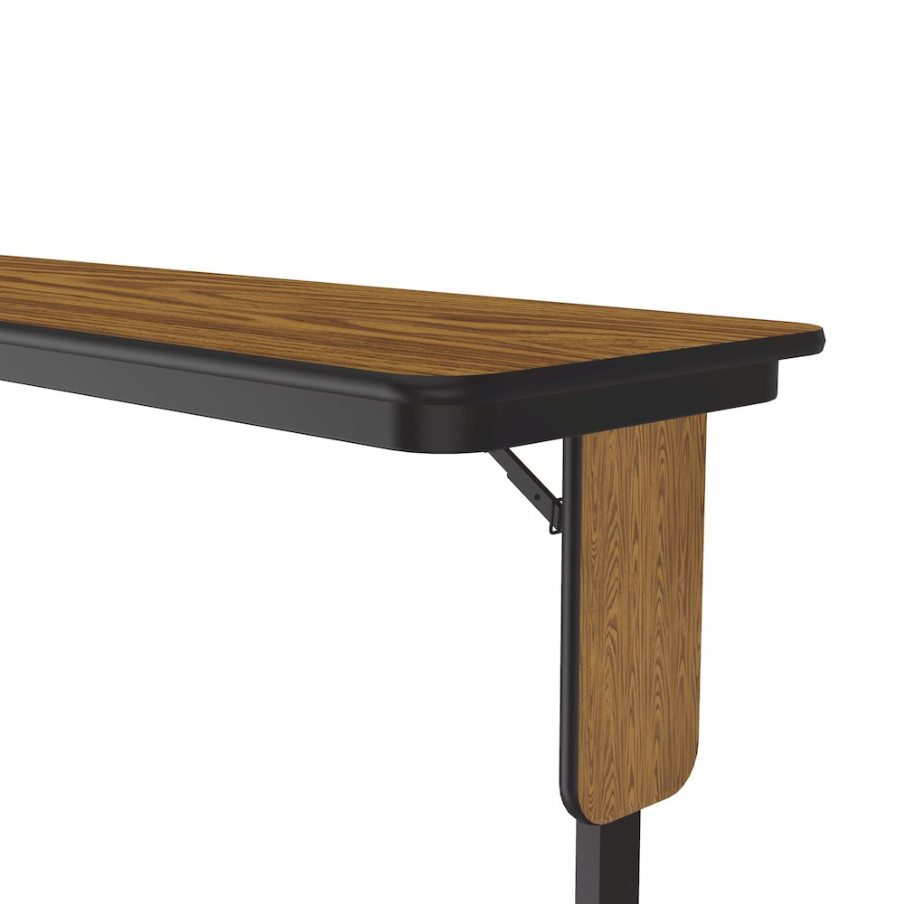 Deluxe High-Pressure Folding Seminar Table with Panel Leg 18x72". Picture 4